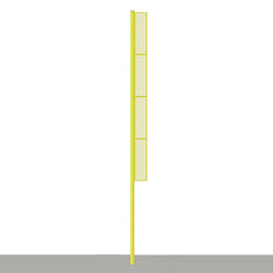 Jaypro Sports Foul Poles - Professional - 30 ft. - Baseball - Yellow -Set of 2 - Surface Mount (BBFP-30SM)
