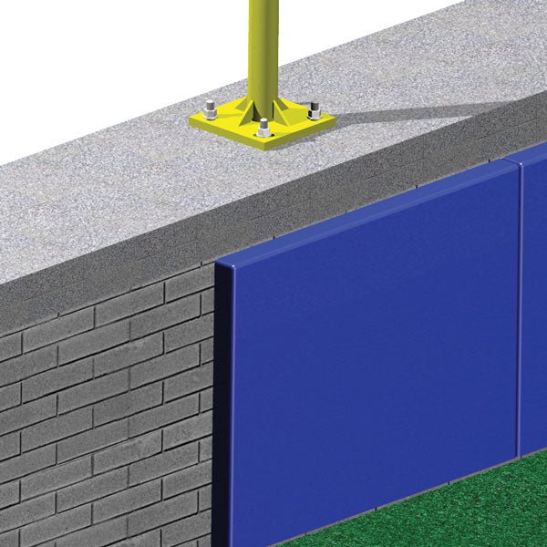 Jaypro Sports Foul Poles - Professional - 30 ft. - Baseball - Yellow - Set of 2 - Surface Mount (BBFP - 30SM) - SchoolOutlet