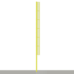 Jaypro Sports Foul Poles - Professional - 40 ft. - Baseball - Yellow -Set of 2 - Surface Mount (BBFP-40SM)