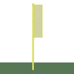 Jaypro Sports Foul Poles - Collegiate , 12' H - Baseball/Softball - Semi-Permanent - Yellow -Set of 2 (BBSBFP-12)