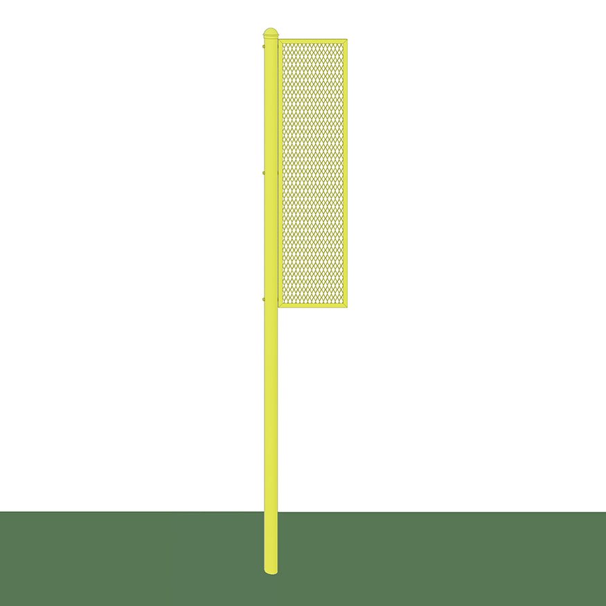 Jaypro Sports Foul Poles - Collegiate , 12' H - Baseball/Softball - Surface Mount - Yellow - Set of 2 (BBSBFP - 12SM) - SchoolOutlet