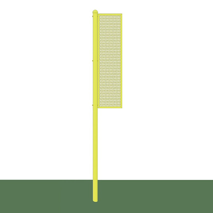 Jaypro Sports Foul Poles - Collegiate , 12' H - Baseball/Softball - Surface Mount - Yellow - Set of 2 (BBSBFP - 12SM) - SchoolOutlet