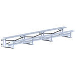 Jaypro Sports Bleacher - 2 Row - Tip & Roll, Single Foot Plank - 21' L ( BLCH - 221TRG) - SchoolOutlet