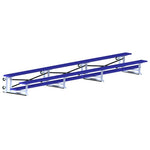 Jaypro Sports Bleacher - 2 Row - Tip & Roll, Single Foot Plank - 21' L, Powder Coated ( BLCH - 221TRGPC) - SchoolOutlet