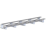 Jaypro Sports Bleacher - 2 Row - Tip & Roll, Single Foot Plank - 27' L, Powder Coated ( BLCH - 227TRGPC) - SchoolOutlet