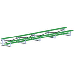 Jaypro Sports Bleacher - 2 Row - Tip & Roll, Single Foot Plank - 27' L, Powder Coated ( BLCH - 227TRGPC) - SchoolOutlet