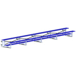 Jaypro Sports Bleacher - 2 Row - Tip & Roll, Single Foot Plank - 27' L, Powder Coated ( BLCH - 227TRGPC) - SchoolOutlet