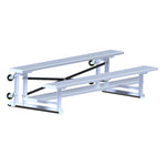 Jaypro Sports Bleacher - 2 Row - Tip & Roll, Single Foot Plank - 7.5' L ( BLCH - 275TRG) - SchoolOutlet