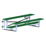 Jaypro Sports Bleacher - 2 Row - Tip & Roll, Single Foot Plank, Powder Coated - 7.5' L ( BLCH - 275TRGPC) - SchoolOutlet
