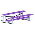 Jaypro Sports Bleacher - 2 Row - Tip & Roll, Single Foot Plank, Powder Coated - 7.5' L ( BLCH - 275TRGPC) - SchoolOutlet