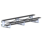 Jaypro Sports Bleacher - 2 Row - Tip & Roll, Single Foot Plank, Powder Coated - 15' L ( BLCH - 2TRGPC) - SchoolOutlet