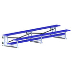 Jaypro Sports Bleacher - 2 Row - Tip & Roll, Single Foot Plank, Powder Coated - 15' L ( BLCH - 2TRGPC) - SchoolOutlet
