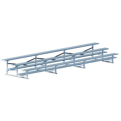 Jaypro Sports Bleacher - 3 Row - Single Foot Plank, All Aluminum Bleachers - 21' L (BLCH-321AL)