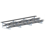 Jaypro Sports Bleacher - 3 Row - Single Foot Plank, All Aluminum Bleachers, Powder Coated - 21' L (BLCH - 321ALPC) - SchoolOutlet
