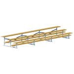Jaypro Sports Bleacher - 3 Row - Single Foot Plank, All Aluminum Bleachers, Powder Coated - 21' L (BLCH - 321ALPC) - SchoolOutlet