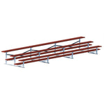 Jaypro Sports Bleacher - 3 Row - Single Foot Plank, All Aluminum Bleachers, Powder Coated - 21' L (BLCH - 321ALPC) - SchoolOutlet