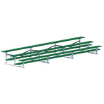 Jaypro Sports Bleacher - 3 Row - Single Foot Plank, Aluminum & Steel Bleachers, Powder Coated - 21' L (BLCH - 321PC) - SchoolOutlet