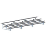 Jaypro Sports Bleacher - 3 Row - Single Foot Plank, Aluminum & Steel Bleachers, Powder Coated - 21' L (BLCH - 321PC) - SchoolOutlet