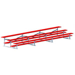 Jaypro Sports Bleacher - 3 Row - Single Foot Plank, Aluminum & Steel Bleachers, Powder Coated - 21' L (BLCH - 321PC) - SchoolOutlet