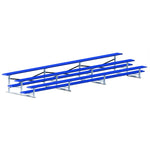 Jaypro Sports Bleacher - 3 Row - Single Foot Plank, Aluminum & Steel Bleachers, Powder Coated - 21' L (BLCH - 321PC) - SchoolOutlet