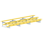 Jaypro Sports Bleacher - 3 Row - Single Foot Plank, Aluminum & Steel Bleachers, Powder Coated - 21' L (BLCH - 321PC) - SchoolOutlet