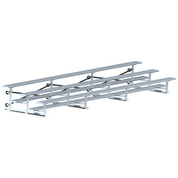Jaypro Sports Bleacher - 3 Row - Tip & Roll, Single Foot Plank - 21' L (BLCH-321TRG)