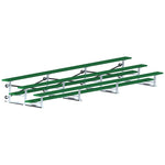 Jaypro Sports Bleacher - 3 Row - Tip & Roll, Single Foot Plank, Powder Coated - 21' L (BLCH - 321TRGPC) - SchoolOutlet