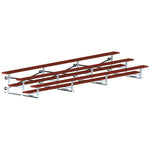 Jaypro Sports Bleacher - 3 Row - Tip & Roll, Single Foot Plank, Powder Coated - 21' L (BLCH - 321TRGPC) - SchoolOutlet