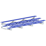 Jaypro Sports Bleacher - 3 Row - Tip & Roll, Single Foot Plank, Powder Coated - 21' L (BLCH - 321TRGPC) - SchoolOutlet