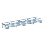 Jaypro Sports Bleacher - 3 Row - Single Foot Plank, Aluminum & Steel Bleachers - 27' L (BLCH - 327) - SchoolOutlet