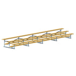 Jaypro Sports Bleacher - 3 Row - Single Foot Plank, All Aluminum Bleachers, Powder Coated - 27' L (BLCH - 327ALPC) - SchoolOutlet