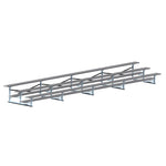 Jaypro Sports Bleacher - 3 Row - Single Foot Plank, All Aluminum Bleachers, Powder Coated - 27' L (BLCH - 327ALPC) - SchoolOutlet