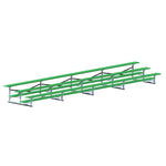 Jaypro Sports Bleacher - 3 Row - Single Foot Plank, Aluminum & Steel Bleachers, Powder Coated - 27' L (BLCH - 327PC) - SchoolOutlet