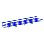 Jaypro Sports Bleacher - 3 Row - Single Foot Plank, Aluminum & Steel Bleachers, Powder Coated - 27' L (BLCH - 327PC) - SchoolOutlet