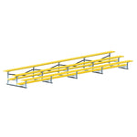 Jaypro Sports Bleacher - 3 Row - Single Foot Plank, Aluminum & Steel Bleachers, Powder Coated - 27' L (BLCH - 327PC) - SchoolOutlet