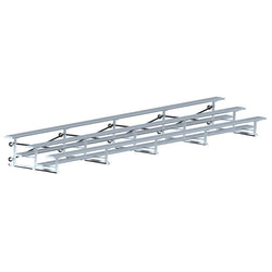 Jaypro Sports Bleacher - 3 Row - Tip & Roll, Single Foot Plank - 27' L (BLCH-327TRG)