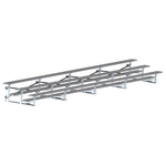 Jaypro Sports Bleacher - 3 Row - Tip & Roll, Single Foot Plank, Powder Coated - 27' L (BLCH - 327TRGPC) - SchoolOutlet