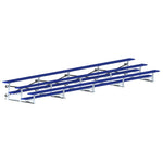 Jaypro Sports Bleacher - 3 Row - Tip & Roll, Single Foot Plank, Powder Coated - 27' L (BLCH - 327TRGPC) - SchoolOutlet