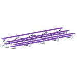Jaypro Sports Bleacher - 3 Row - Tip & Roll, Single Foot Plank, Powder Coated - 27' L (BLCH - 327TRGPC) - SchoolOutlet