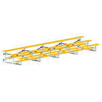 Jaypro Sports Bleacher - 3 Row - Tip & Roll, Single Foot Plank, Powder Coated - 27' L (BLCH - 327TRGPC) - SchoolOutlet