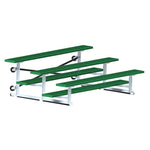 Jaypro Sports Bleacher - 3 Row - Tip & Roll, Single Foot Plank, Powder Coated - 7.5' L (BLCH - 375TRGPC) - SchoolOutlet
