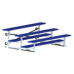 Jaypro Sports Bleacher - 3 Row - Tip & Roll, Single Foot Plank, Powder Coated - 7.5' L (BLCH - 375TRGPC) - SchoolOutlet