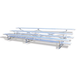Jaypro Sports Bleacher - 3 Row - Single Foot Plank, All Aluminum Bleachers - 15' L (BLCH-3AL)