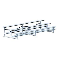 Jaypro Sports Bleacher - 3 Row - Single Foot Plank, All Aluminum Bleachers - 15' L (BLCH-3AL)