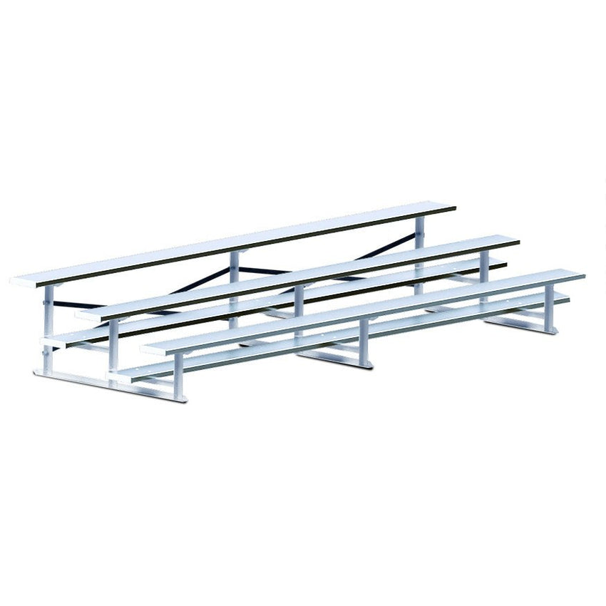 Jaypro Sports Bleacher - 3 Row - Single Foot Plank, All Aluminum Bleachers - 15' L (BLCH - 3AL) - SchoolOutlet