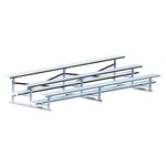 Jaypro Sports Bleacher - 3 Row - Single Foot Plank, All Aluminum Bleachers - 15' L (BLCH - 3AL) - SchoolOutlet