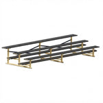 Jaypro Sports Bleacher - 3 Row - Single Foot Plank, All Aluminum Bleachers, Powder Coated - 15' L (BLCH-3ALPC) - SchoolOutlet