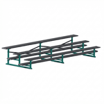 Jaypro Sports Bleacher - 3 Row - Single Foot Plank, All Aluminum Bleachers, Powder Coated - 15' L (BLCH-3ALPC) - SchoolOutlet