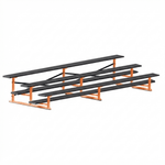 Jaypro Sports Bleacher - 3 Row - Single Foot Plank, All Aluminum Bleachers, Powder Coated - 15' L (BLCH-3ALPC) - SchoolOutlet