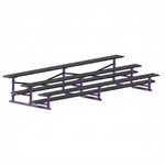Jaypro Sports Bleacher - 3 Row - Single Foot Plank, All Aluminum Bleachers, Powder Coated - 15' L (BLCH-3ALPC) - SchoolOutlet